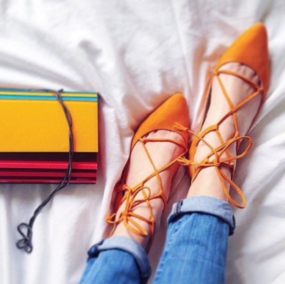 Boden Shoes - Boden Lille Lace-up Pointed Flat